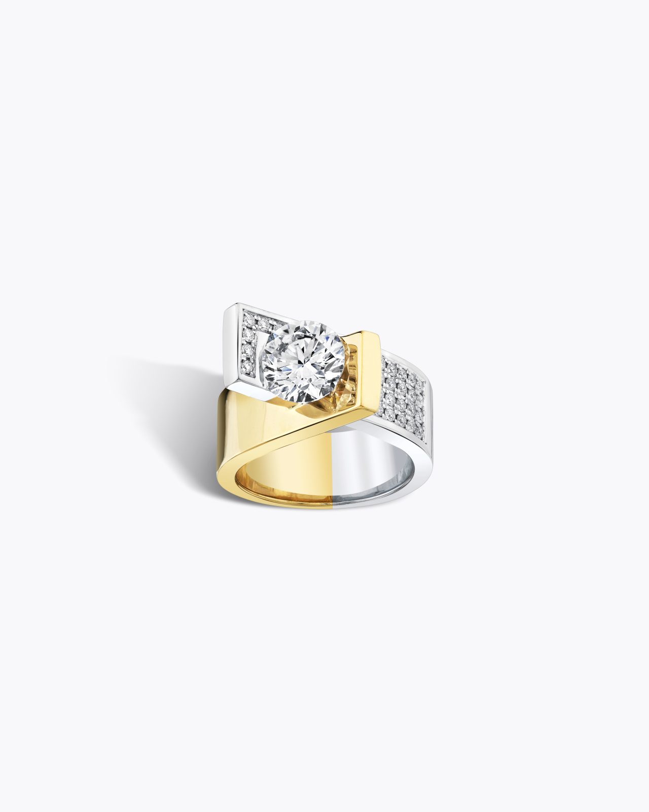 Custom Engagement Ring With Multiple Metals