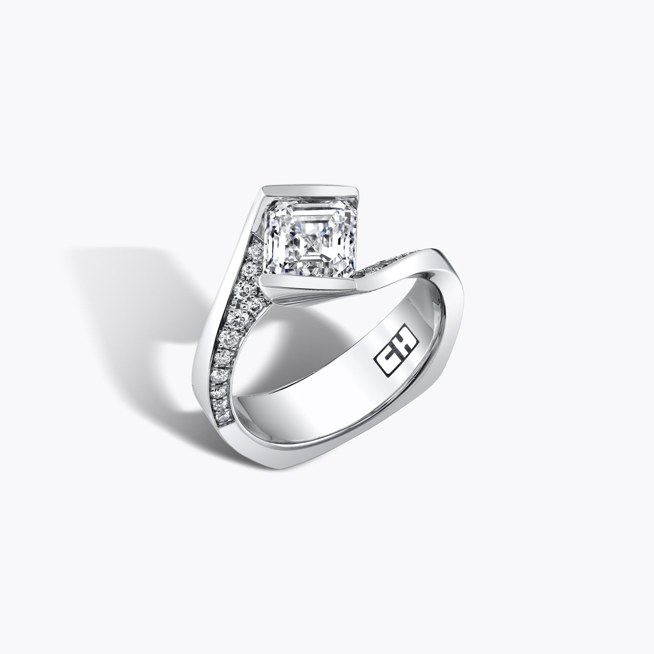 Unique Engagement Ring With Unique Setting